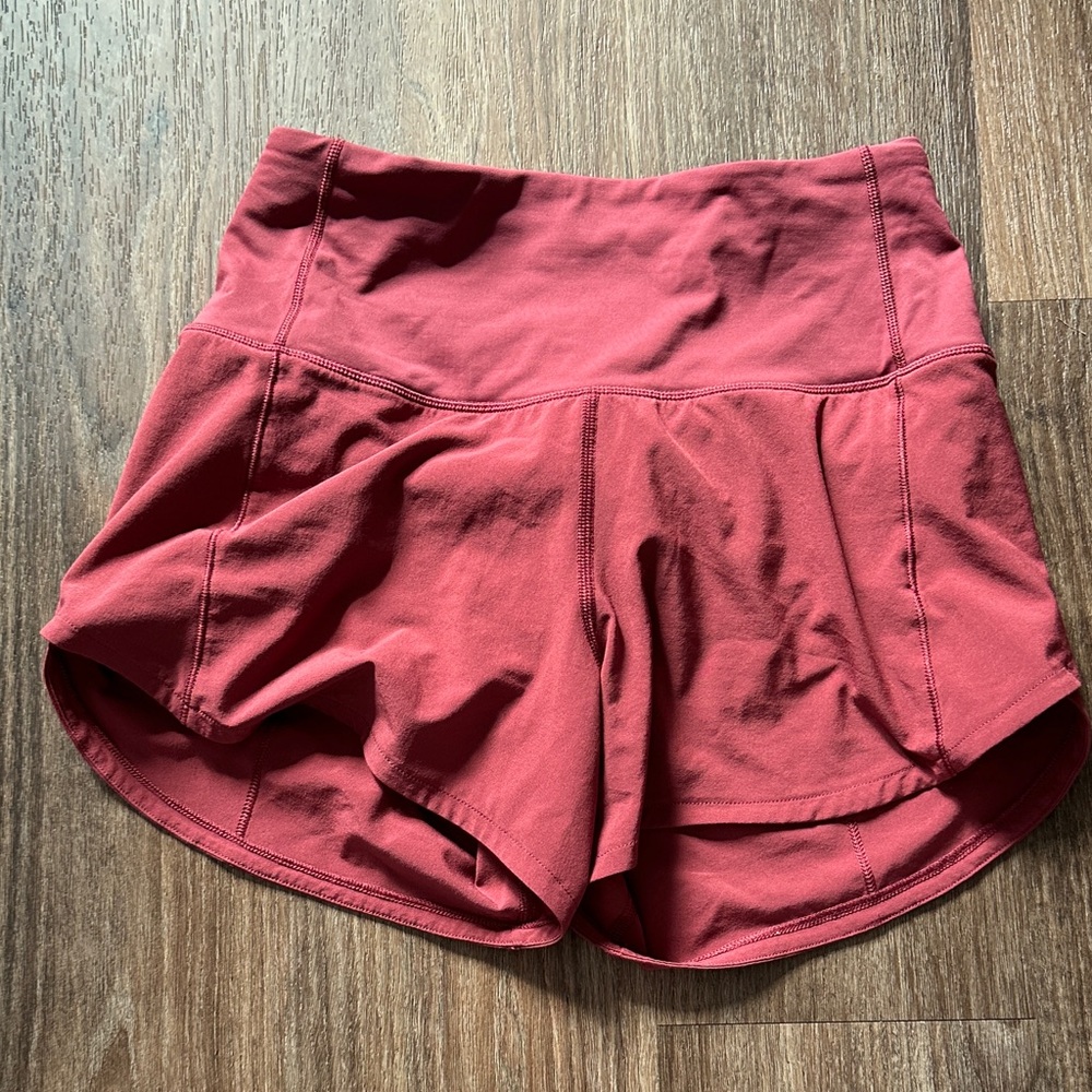 Lululemon Athletica Maroon Athletic Shorts